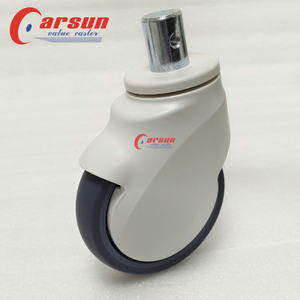 ล้อรถเข็นทางการแพทย์ Carsun ขนาด 5 นิ้ว วัสดุ ABS ยางเงียบ สำหรับเตียงโรงพยาบาล แบบหมุนได้และแบบตายตัว  OEM ปรับแต่งได้  ลูกปืนสีขาว - Product Image 5