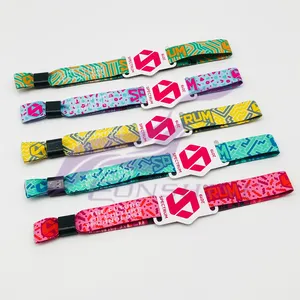 2024 Hot Custom Non Chip Inside Tag Bracelet Festival Plastic PVC Card Wristbands For Event