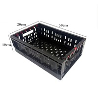 Panier de rangement pliable en plastique, organisateur gain de place, conteneur pliant empilable pour supermarchés et fruits