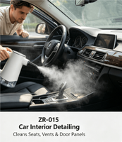 Nettoyeur vapeur portable à commande tactile électrique ZR-015, 2 vitesses de débit de vapeur réglables, haute température, utilisation domestique et extérieure, 1200W