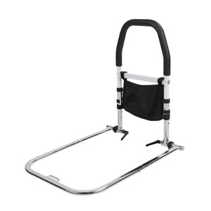 Barandilla de cabecera para personas mayores con agarre antideslizante y bolsa de almacenamiento 120 cm blanco LQX 110061 - Product Image 3