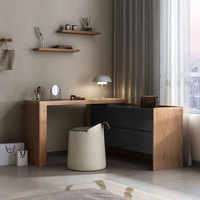 Ensemble table de toilette en bois pour chambre à coucher coiffeuse de maquillage armoire de rangement moderne commode à tiroirs table avec ensemble de chaises