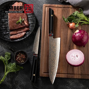 Bộ dao làm bếp Amber 2 chiếc, dao gọt hoa quả đa năng VG10, dao bít tết Damascus đồng Nhật Bản, cán nhựa đen - Product Image 4