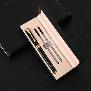 Juego de Regalo Promocional, Bolígrafos de Metal Negros de Lujo para Negocios, Logotipo Personalizado Impreso en Dorado, Caja Personalizada, Elegante y con Estilo - Product Image 4
