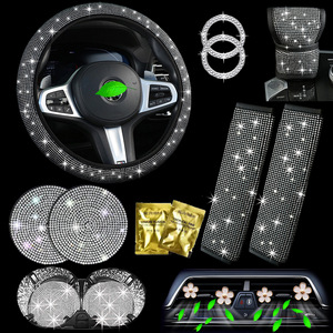 Cubierta de Volante de Diamantes para Coche, Cubierta de Hombro para Cinturón de Seguridad, Cubierta de Palanca de Cambios, Cubierta para Salida de Aire Acondicionado - Comercio Exterior Transfronterizo - Product Image 2