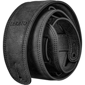 Lekato Leather <b>Guitar</b> Strap 2.5 Inch Wide Padded Bass Strap Adjustable Length Durable Matte Finish Uncoated - Product Image 1