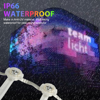 Pantalla de matriz de píxeles LED RGB a prueba de agua P100, 12V, luces de malla direccionables de 20mm, luces de punto Led emisoras de Color para construcción