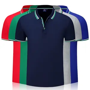 Polos d'été T-shirt à revers personnalisé vêtements de travail diy soie coton manches courtes avec logo brodé T-shirt publicitaire