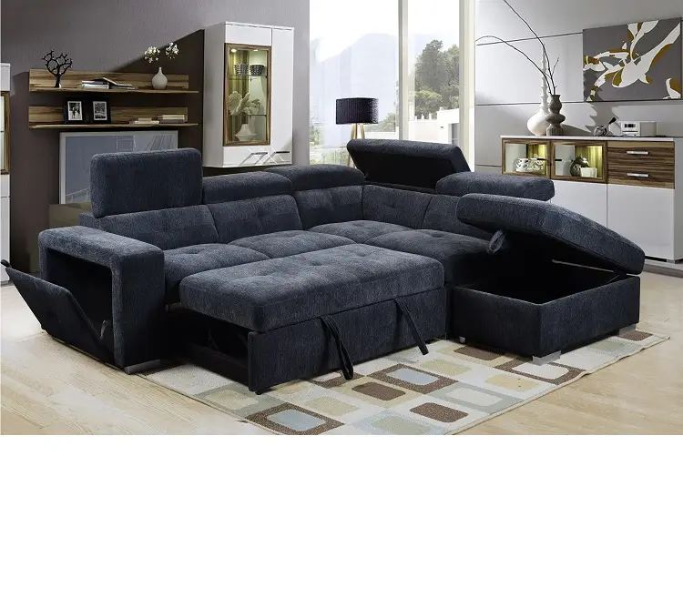 Hot Sale large multi-functional modern reconfigurable recliner sofa set fabric sofa corner combination Italian modular sofa