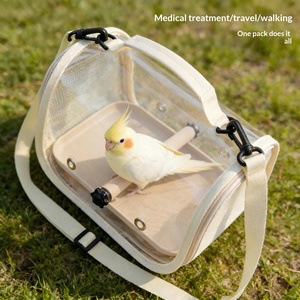 Bolsa de Transporte Transparente para Pájaros, Portátil, con Percha, Malla Transpirable y Correa para el Hombro, para Loros, Venta al Por Mayor del Fabricante - Product Image 3