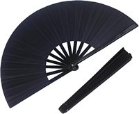 Özelleştirilmiş Büyük Rave Clack El Yelpazesi, Bambu Çerçeveli 33cm KungFu Yelpazesi, Katlanabilir Kumaş Yelpaze, Pop Dansı