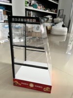 Étagère de vitrine à trois niveaux avec lumière led vitrine de meubles de boulangerie pour présentoir de boulangerie de pain