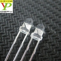 Diodes électroluminescentes LED 3 mm rondes à dôme 1,8 V-2,2 V rouge jaune orange / diode LED 3 mm 3 V vert bleu blanc 1000 pièces par sac