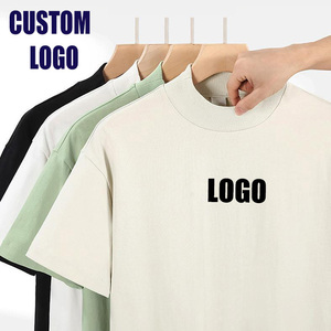 T-shirt en coton uni à col rond pour homme, col étroit, manches courtes, décontracté, personnalisable, impression en gros pour hommes - Product Image 2