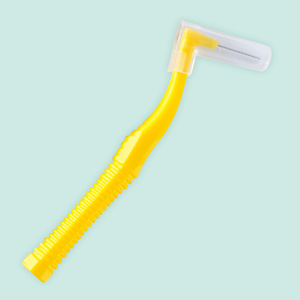 Venta directa de fábrica de cepillos interdentales en forma de L de mango corto, cepillos de dientes para ortodoncia, 20 piezas/caja; OEM personalizado - Product Image 3
