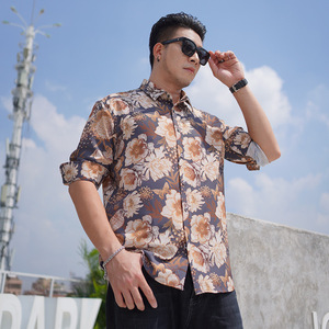 เสื้อพิมพ์ลายแขนยาวสำหรับผู้ชายเสื้อเชิ้ตลำลองทรงหลวมสไตล์ฤดูใบไม้ผลิและฤดูใบไม้ร่วง - Product Image 2