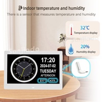 Calendrier numérique Wifi Réveil avec jour et date pour personnes âgées Démence Alzheimer Horloge avec écran extra large