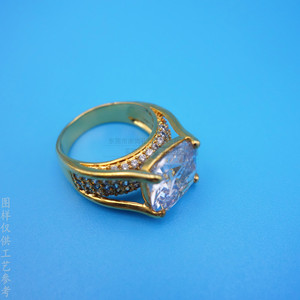 Custom Geometric <b>Crystal</b> Zircon <b>Ring</b> Gold Wax Setting Fashion Jewelry Gift - Product Image 2
