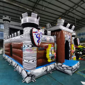 Château gonflable commercial pour enfants, avec toboggan et jeux combinés - Product Image 3