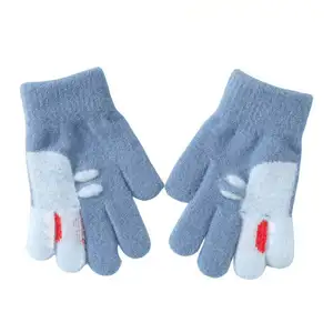 Convient aux enfants de 3 à 5 ans Gants chauds d'hiver pour enfants Gants pour animaux cartoon à tricoter