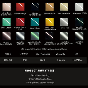 Film de protection de peinture KPAL de haute qualité, extensible, 8MIL, bleu satiné, noir mat, carbone, 300+ couleurs changeantes, film <span class=keywords><strong>vinyle</strong></span> TPU PPF pour voiture - Product Image 3