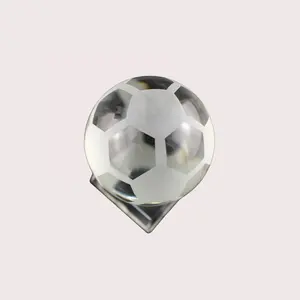 Bola de cristal de alta calidad, recuerdo de fútbol, esfera de cristal para deportes, fabricante, Balón de cristal de fútbol con base transparente