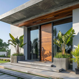 Portes d'entrée en aluminium résidentielles européennes ZEKIN pour maisons, portes d'entrée modernes antivol pour villas - Product Image 1