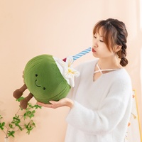 Creatieve kokosnoot knuffels, schattige fruit knuffelspeelgoed, pluche sleutelhangers voor strandvakantie, verjaardagscadeau voor meisjes