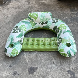 Chaise longue de <span class=keywords><strong>piscine</strong></span> gonflable personnalisée en usine avec flotteur en PVC épaissi et porte-gobelet à boisson, chaise flottante sur l'eau - Product Image 2