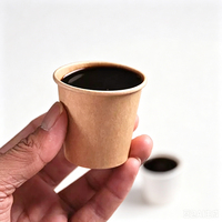 Gobelet jetable blanc de 30 ml à 100 ml, mini gobelet en papier kraft, petite taille, idéal pour manger et boire, gobelet en papier de couleur naturelle