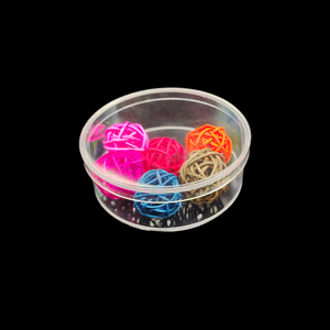 Caja de almacenamiento de joyas de plástico duradero transparente redonda con tapa separada, exhibición de regalo, caja de embalaje de dulces para regalo de boda - Product Image 1