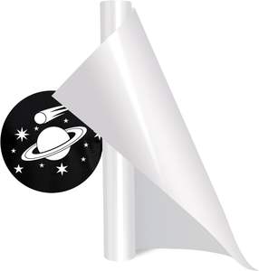 Rollo de Vinilo Termotransferible Blanco HTV, Vinilo Termoadhesivo Blanco HTV para Cricut y Camisetas - Product Image 1