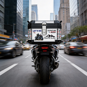 Baúl Superior <span class=keywords><strong>para</strong></span> Motocicleta de Aluminio de 45L, Equipaje Rígido Impermeable |   Maleta de Viaje Urbana de Liberación Rápida - Product Image 5