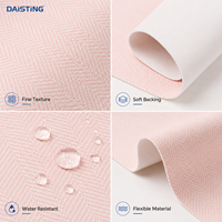 Tissu synthétique PVC imitation cuir chevron, similicuir végétalien Rexine, écologique, ignifuge, imperméable pour ameublement canapé et chaise, vente en gros