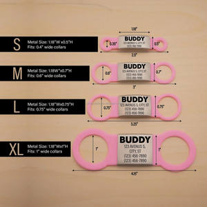 Groothandel Gepersonaliseerde Anti-Verloren Huisdier Id Tags En Kraag Waterdicht Blank Metaal En Siliconen Slide-On Met Dierenpatroon Rubber - Product Image 2