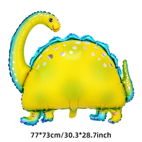 Ballons en aluminium en gros, ballons en forme de dinosaure pour anniversaires d'enfants, ballons jouets à l'hélium en forme d'animaux