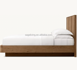 Роскошный каркас спальной кровати размера «king-Size» новейшая деревянная кровать дизайн 2025 - Product Image 3