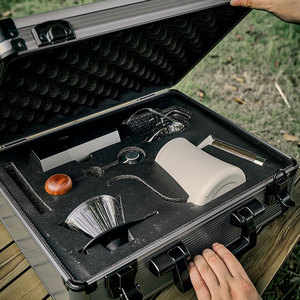 Set per <span class=keywords><strong>Caffè</strong></span> Pour Over Ecologico in Acciaio Inox e Plastica, Strumenti da Barista con Bollitore a Collo d'Oca, Borsa da Viaggio, Kit per Preparazione Manuale - Product Image 2