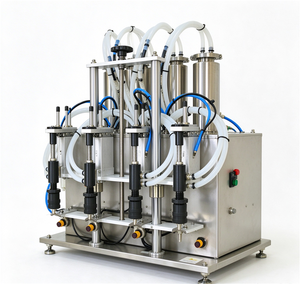 Máquina Llenadora de Líquidos Comercial de Acero Inoxidable, Llenadora de Botellas de Pistón Multicabezal - Product Image 6
