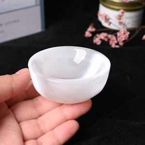 セレナイトボウル天然クリスタル宝石彫刻ボウル装飾用 - Product Image 5