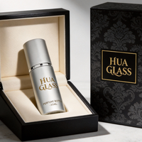 Maßgefertigte 10ml Zylinder-Parfümflasche aus Glas mit Innenglas, Bedruckte Mini-Aluminium-Sprühflasche, Leere Nachfüllbare Parfümflasche