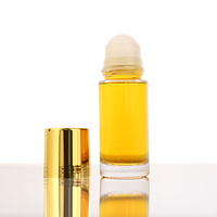 Logo personnalisé 30ml 50ml or argent noir verre huile essentielle parfum rouleau bouteille vide sur bouteille avec boule en métal