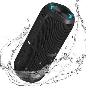 Fabric Cover Outdoor Wireless Speaker Wonderful RGB Light Effect Waterproof Bluetooth Speakers
