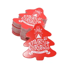 شحن تصميم هدية خاصة بعيد الميلاد العلامات ورق عيد الميلاد كرافت هدية الكلمات بطاقة مع شعار الخاصة