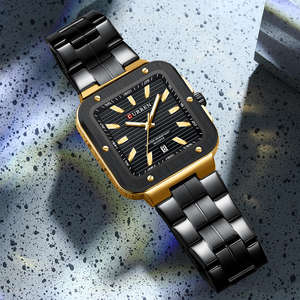Reloj de Cuarzo CURREN 8479 para Hombre, Diseño de Dibujos Animados, Simple, para Negocios, Resistente al Agua 3BAR, Correa de Acero Inoxidable Cuadrada, Manecillas Luminosas 2026 - Product Image 2