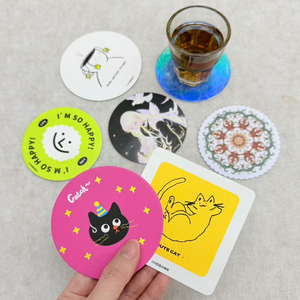 Custom Coaster Paper Restaurant Bar Beer Paper Coaster Mat Thick 1mm Disposable Absorbent Coffee Cup Paper Coaster With Logo
