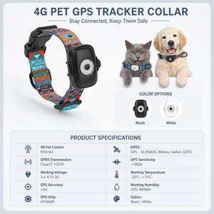 Localisateur intelligent pour animaux de compagnie 800 mAh LTE, précision 5 m, localisateur de chien, positionnement Beidou LBS, appel bidirectionnel, stockage de données, randonnée en plein air, chasse - Product Image 6