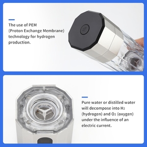 折扣USB可充电便携式富氢水瓶发生器208毫升10ppm PEM发光二极管显示器2025冷户外免费礼品 - Product Image 3