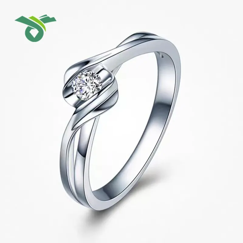 18K Trắng Rose Gold Wedding Ring Phòng Thí Nghiệm-Grown Kim Cương Solitair Engagement Ring Đồ Trang Sức Mỹ Bất Hpht Engagement Ring Phụ Nữ