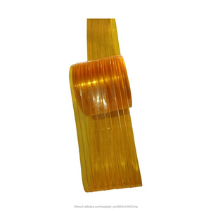 Jaune <span class=keywords><strong>translucide</strong></span> doux côtelé clair film de protection en plastique <span class=keywords><strong>PVC</strong></span> bande de porte rideau - Product Image 6